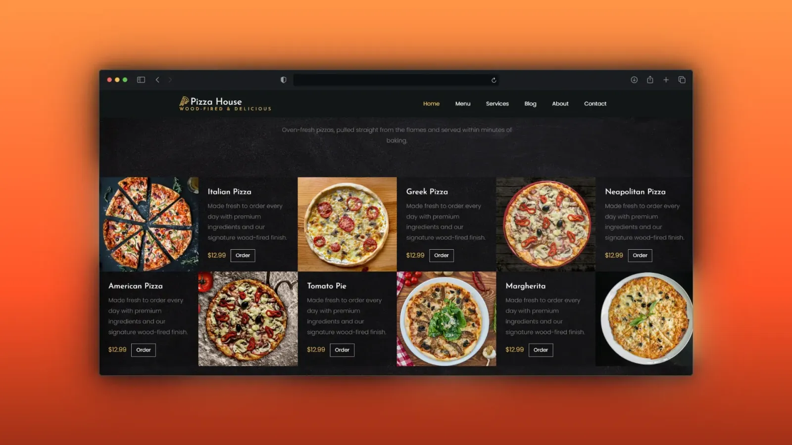 Pizza House — mockup 2